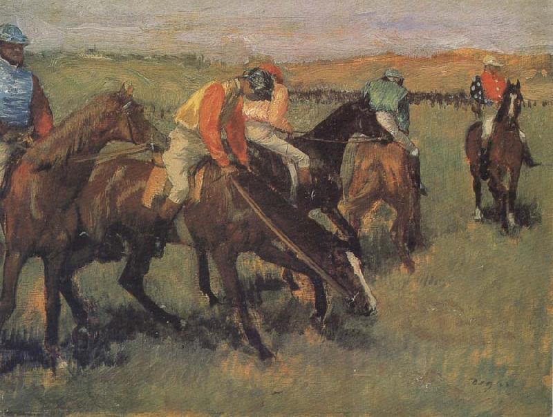 Edgar Degas Before the race oil painting picture